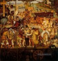 Kolonisation der großen Stadt von Tenochtitlan 1952 Diego Rivera